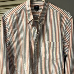 J.CREW Men's Flex Wash Dress Shirt Slim, Untucked, Button-Up, Long Sleeve